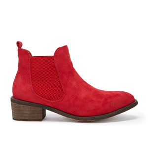 Forever 21 Red Faux Suede Ankle Boots NWB SZ 9